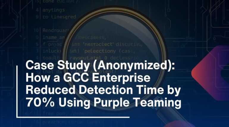 Case Study (Anonymized): How a GCC Enterprise Reduced Detection Time by 70% Using Purple Teaming